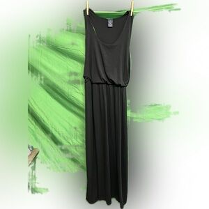 Faded Glory Black Sleeveless Maxi Dress